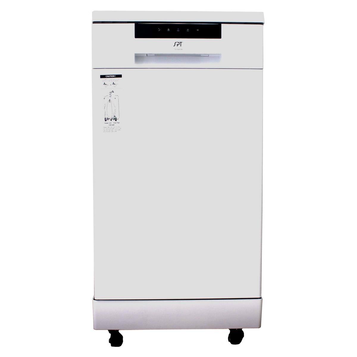 Front. SPT - 18 in. Energy Star Portable Dishwasher, White - White.