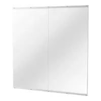 LOVMOR - 2PCS Polished 30 in. W x 60 in. Modern Rectangular Tempered Glass Wall Mirror - Silver - Front_Zoom