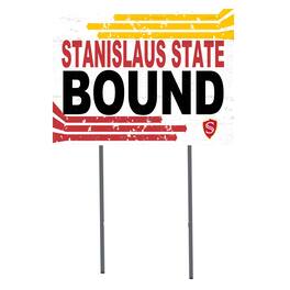 Jardine - Cal State Stanislaus Warriors 18'' x 24'' Bound Yard Sign - White