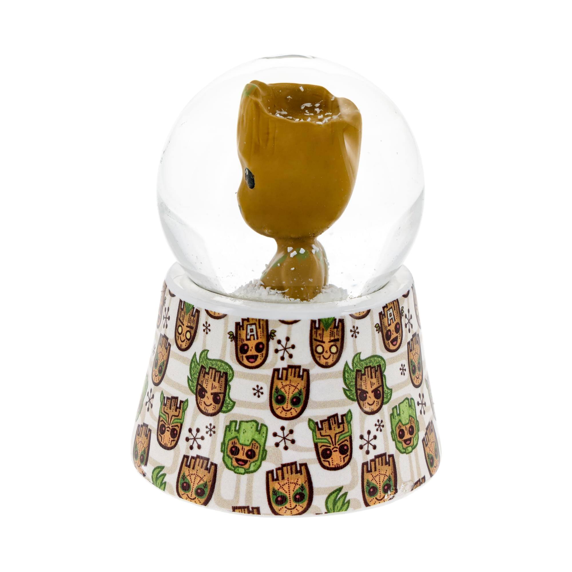 Alt View 10. Marvel - Marvel Studios Guardians Of The Galaxy Groot 3-Inch Mini Light-Up Snow Globe - White.
