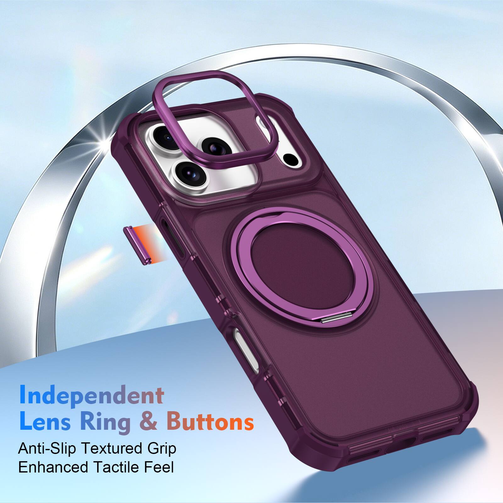 Independent Lens Ring & Buttons  
Anti-Slip Textured Grip  
Enhanced Tactile Feel