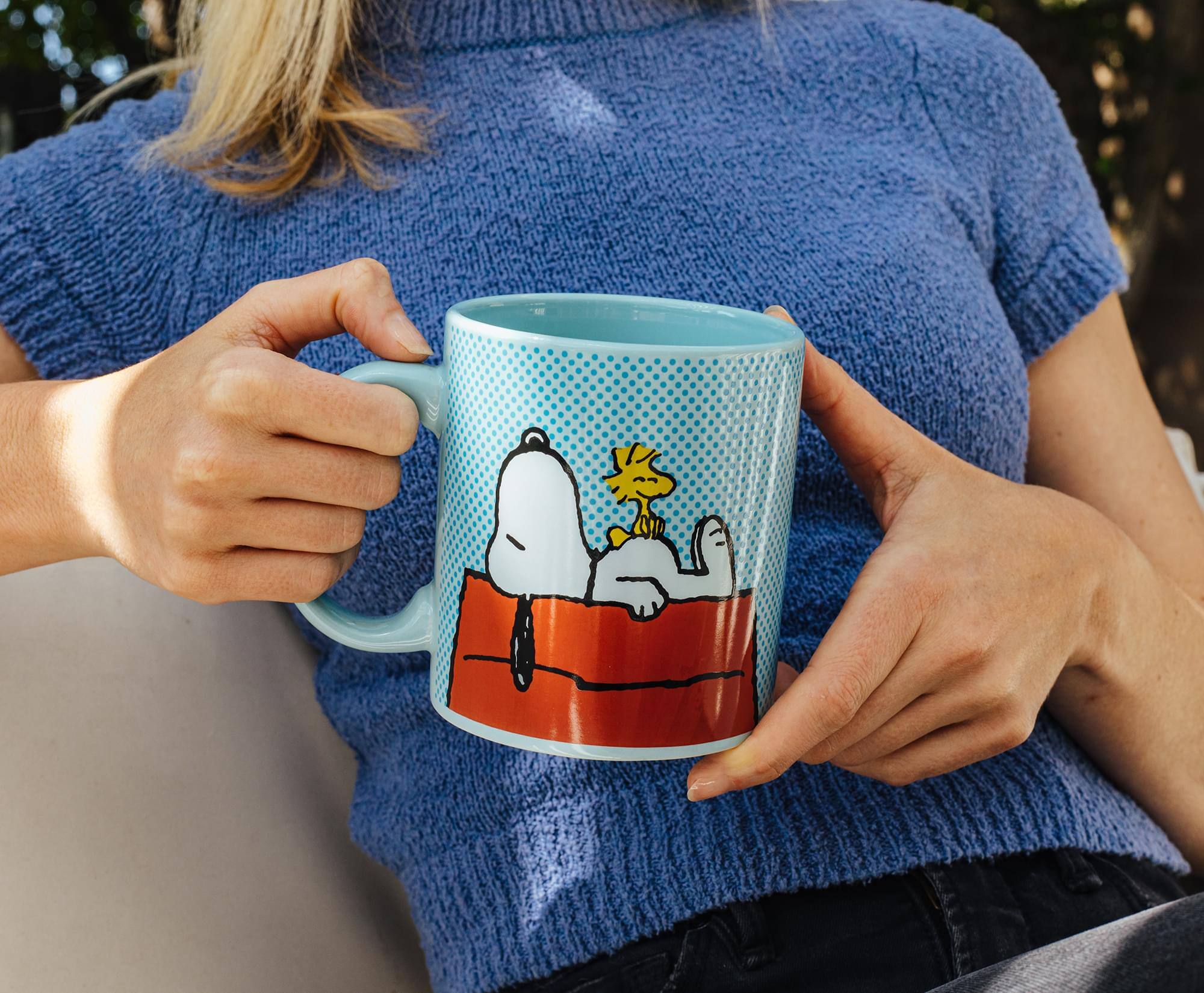 Alt View 3. Silver Buffalo - Peanuts Snoopy and Woodstock Lounging Ceramic Mug | Holds 20 Ounces - Multi-Colored.