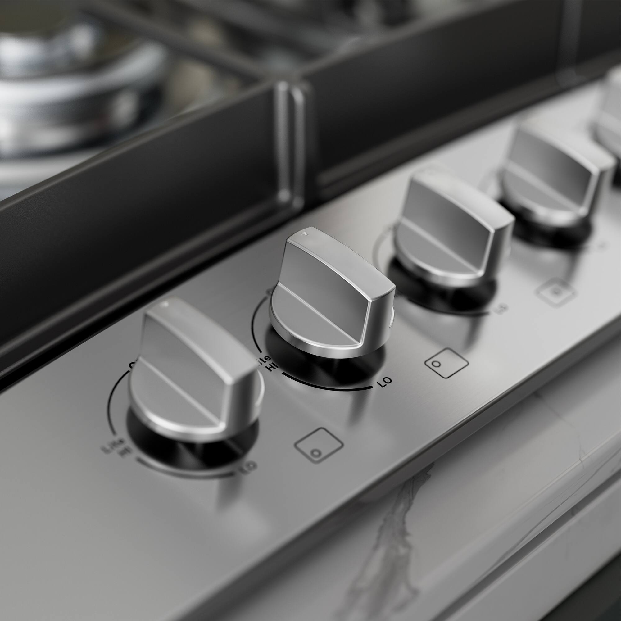 Back. Empava - 36 in. 5 Burners Recessed Gas Cooktop - Stainless Steel.