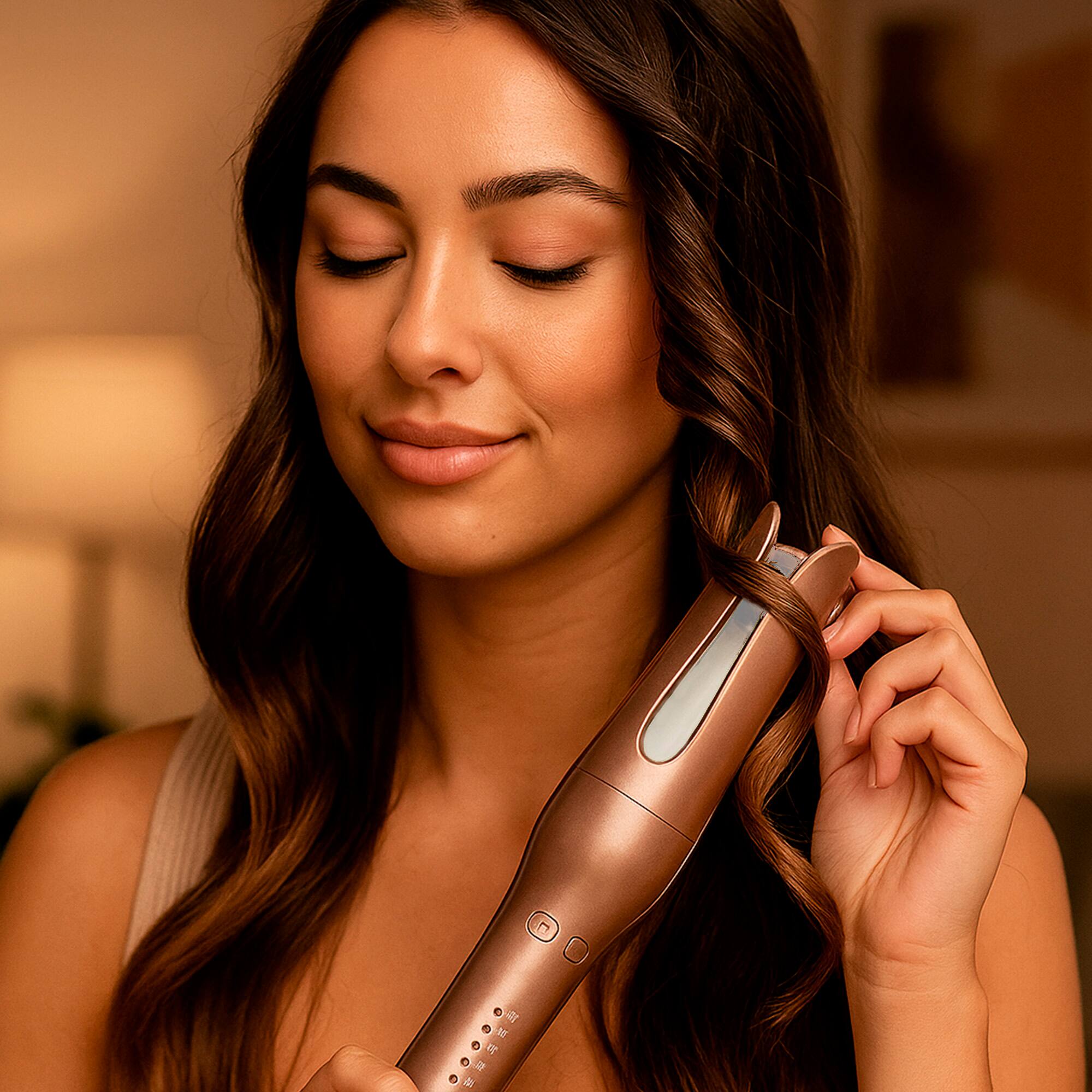 Angle. Pursonic - Pursonic Automatic Curling Iron – Salon-Quality Curls in Minutes - Rose Gold.