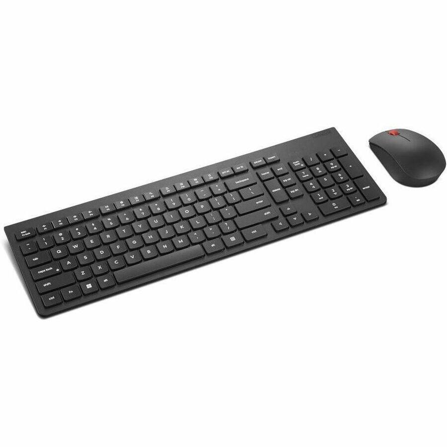 Alt View 4. Lenovo - Lenovo Essential Wireless Keyboard & Mouse Combo, Gen 2 - Black - USB Type A Wireless RF 2.40 GHz Keyboard - English - Macaron.