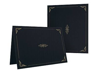 Alt View 2. Oxford - Certificate Holders, 11.25" x 8.75", Black/Gold, 5/Pack (29900055BGD) - Black/Gold.