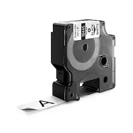 DYMO - Rhino Industrial 18445 Vinyl Label Maker Tape, 3/4" x 18', (18445) - Black On White