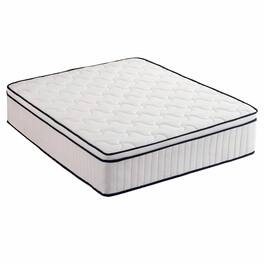 Ecooso - 12" King Medium-Firm Hybrid Mattress, Memory Foam + Pocket Coils, Pressure Relief, Cooling Cover - White