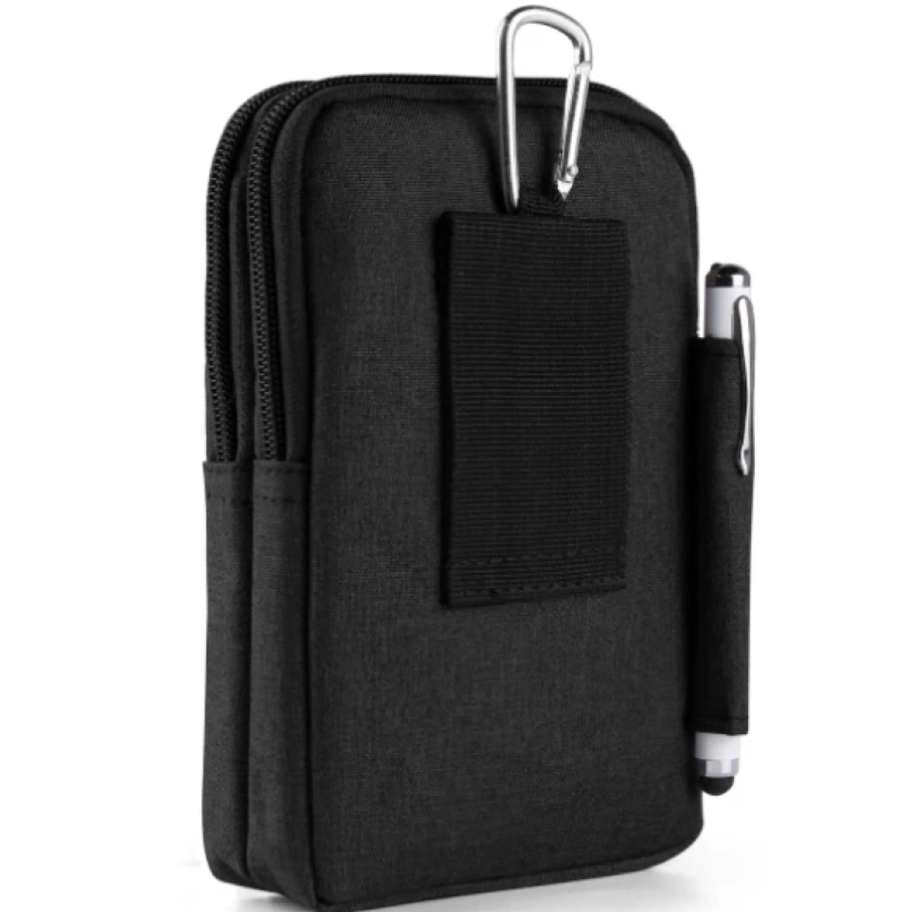 Angle. Kitcheniva - Universal Cell Phone Pouch Wallet Belt Clip Holster Case Black - Black.