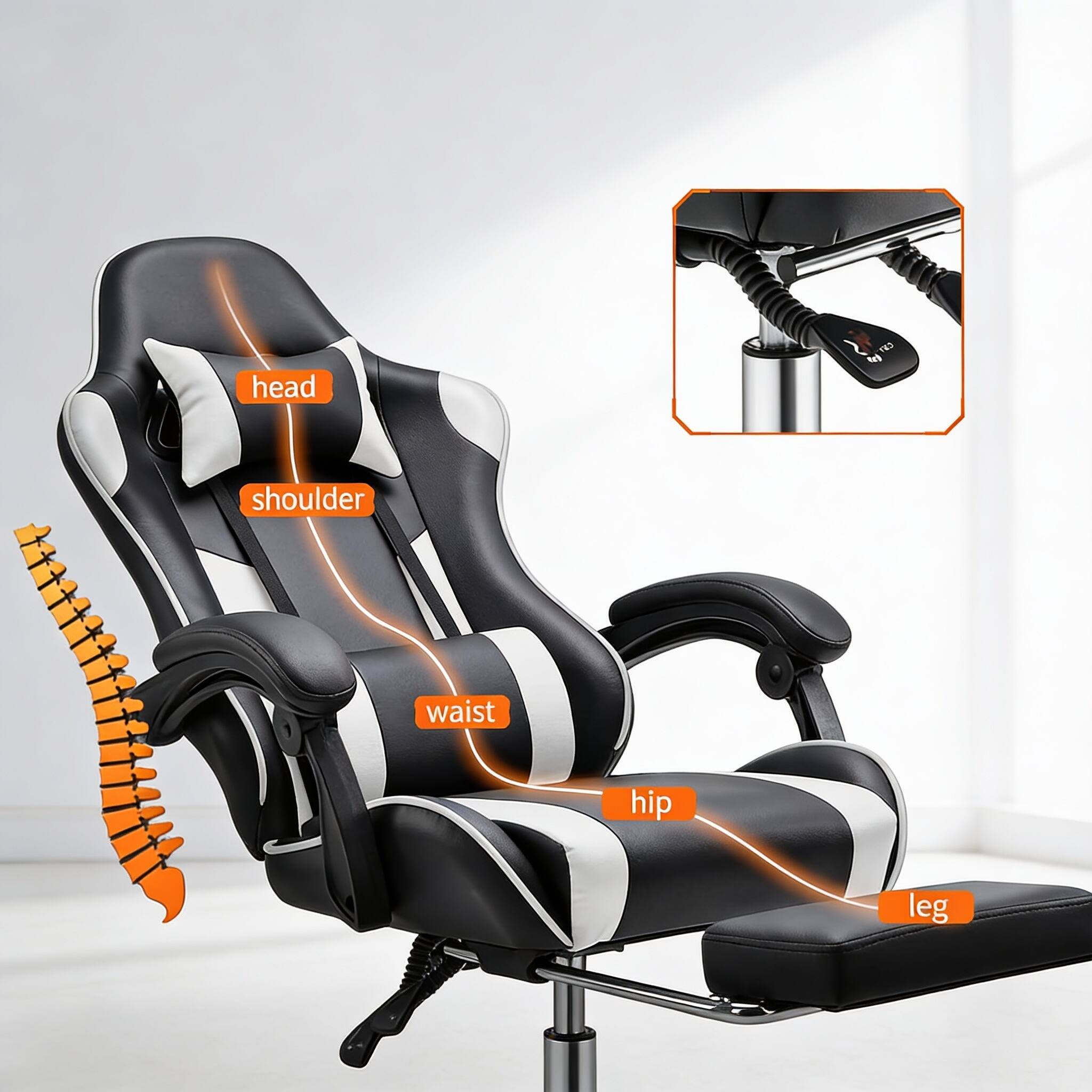 head shoulder waist hip leg