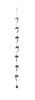 Things2Die4 - Metal Tropical Palm Tree Rain Chain with Attached Hanger 72 inch - Brown