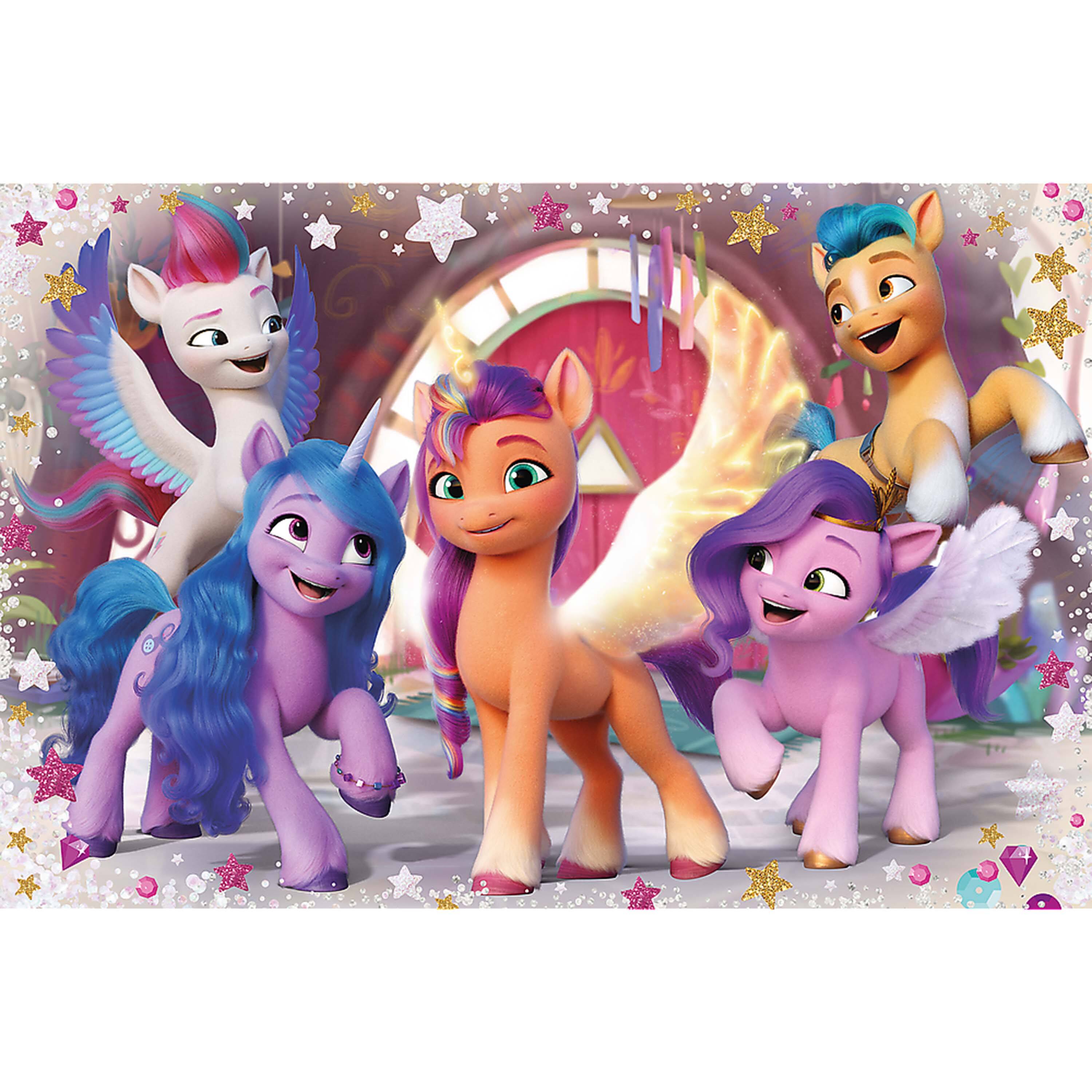 Angle. Trefl - Trefl Red 24 Piece Maxi Puzzle - My Little Pony - A Happy Day of Ponies.