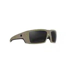 Spy Optic - Spy Polarized Rectangular Rebar ANSI Sunglasses Sand Matte with Happy Gray Lens - Black/Gray