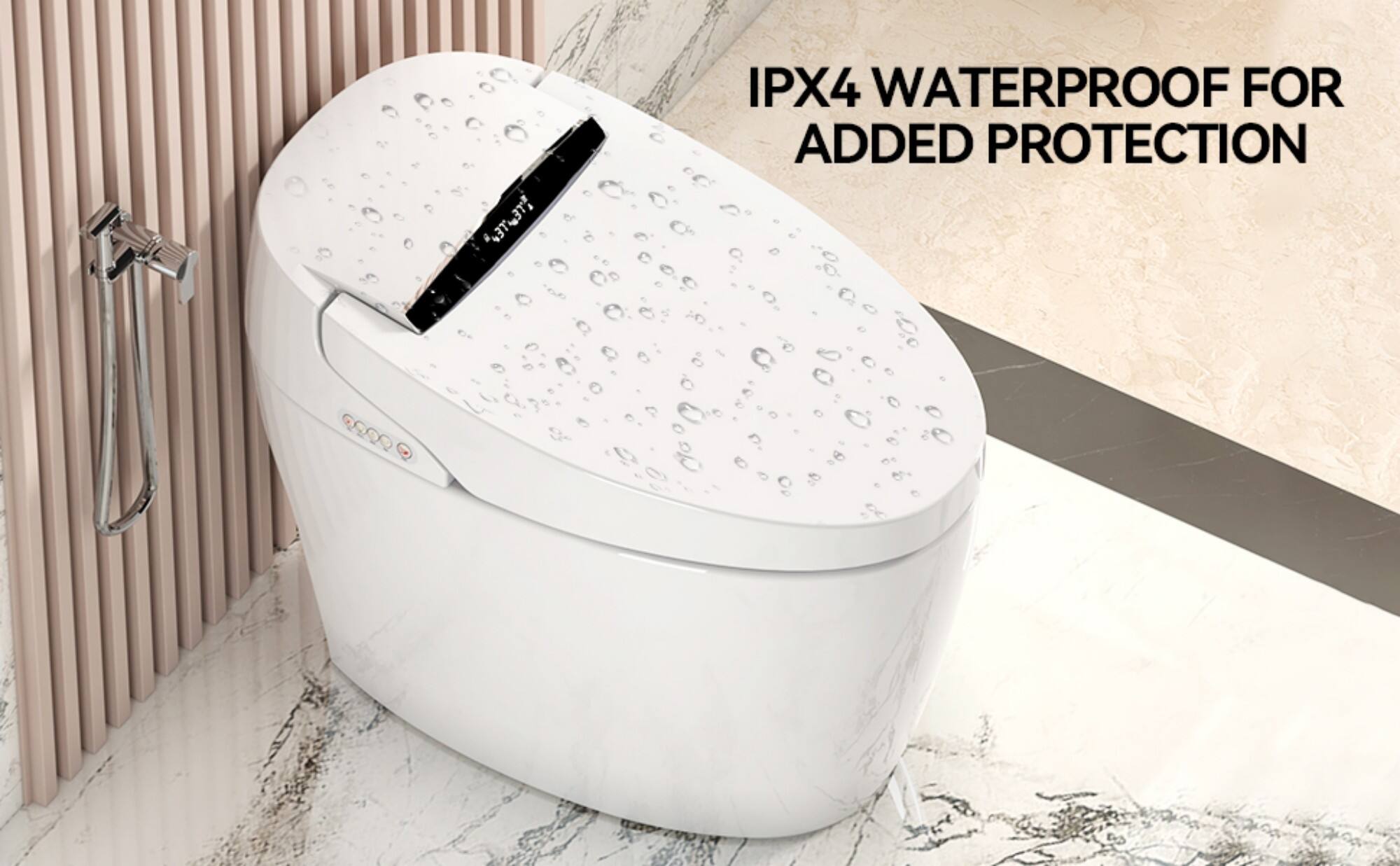 IPX4 WATERPROOF FOR ADDED PROTECTION