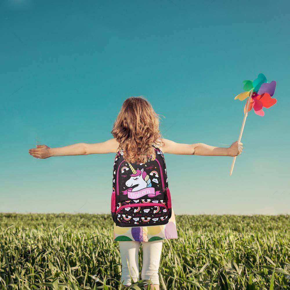 Alt View 3. Cozy Serene - Backpack For Elementary School Bookbag Set Cute Unicorn Backpacks Water Resistant - Caticorn Navy.