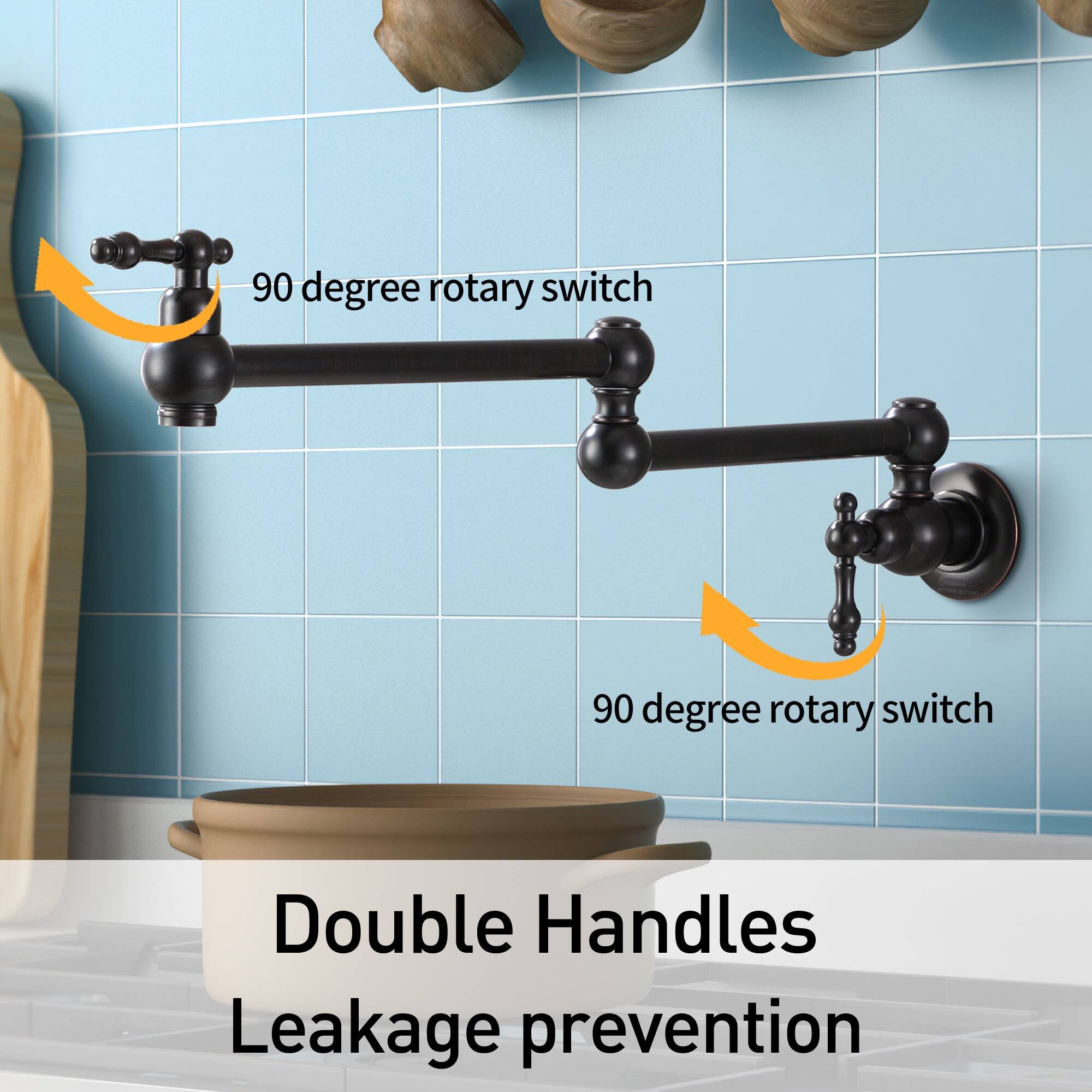 90 degree rotary switch, 90 degree rotary switch, Double Handles, Leakage prevention