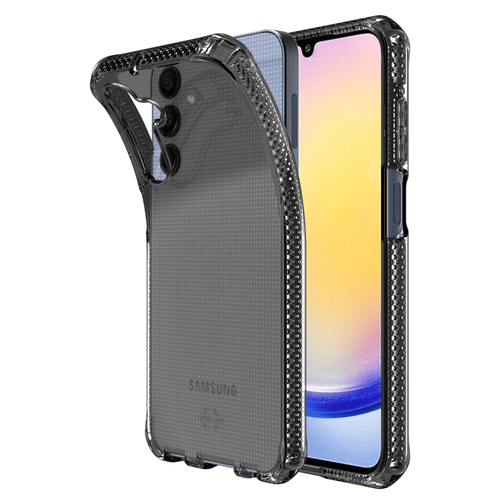 Front. Itskins - Spectrum_R Clear Case for Samsung Galaxy A25 5G - Black.
