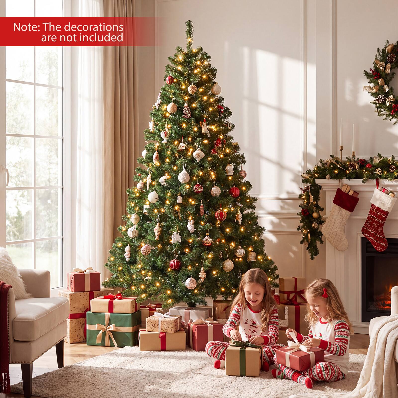 Note: The decorations are not included