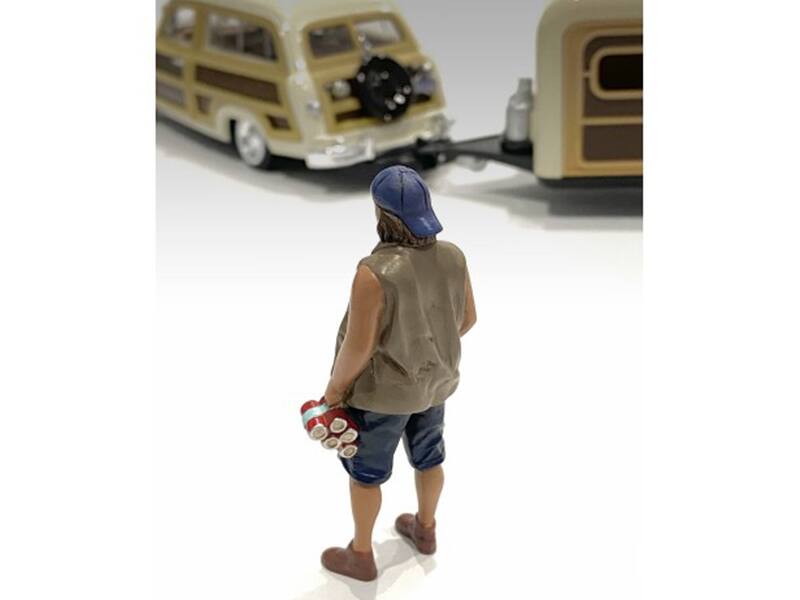 Left. American Diorama - "Campers" Figure 2 for 1/18 Scale Models by American Diorama - Multi.