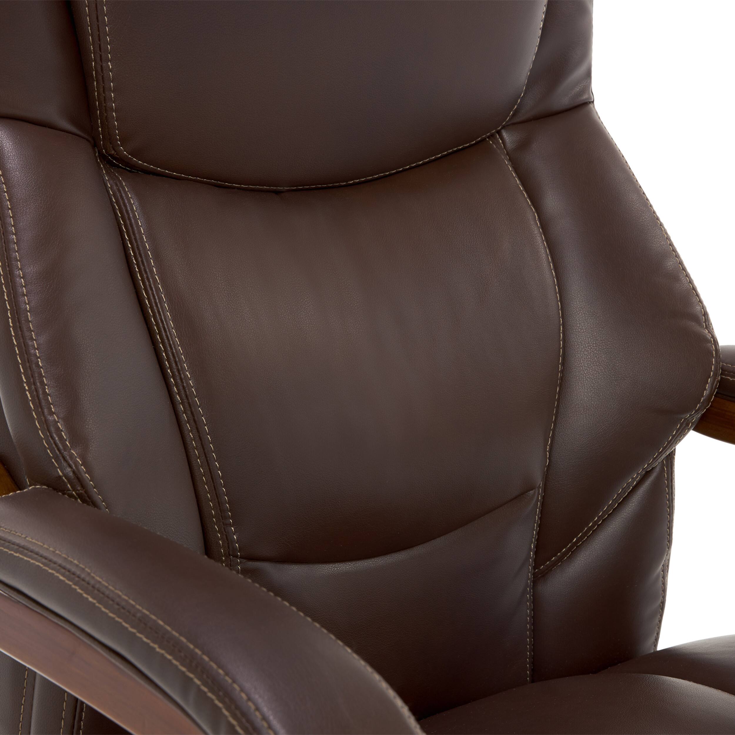 Alt View 12. La-Z-Boy - Delano Big & Tall Bonded Leather Executive Chair - Chestnut Brown.