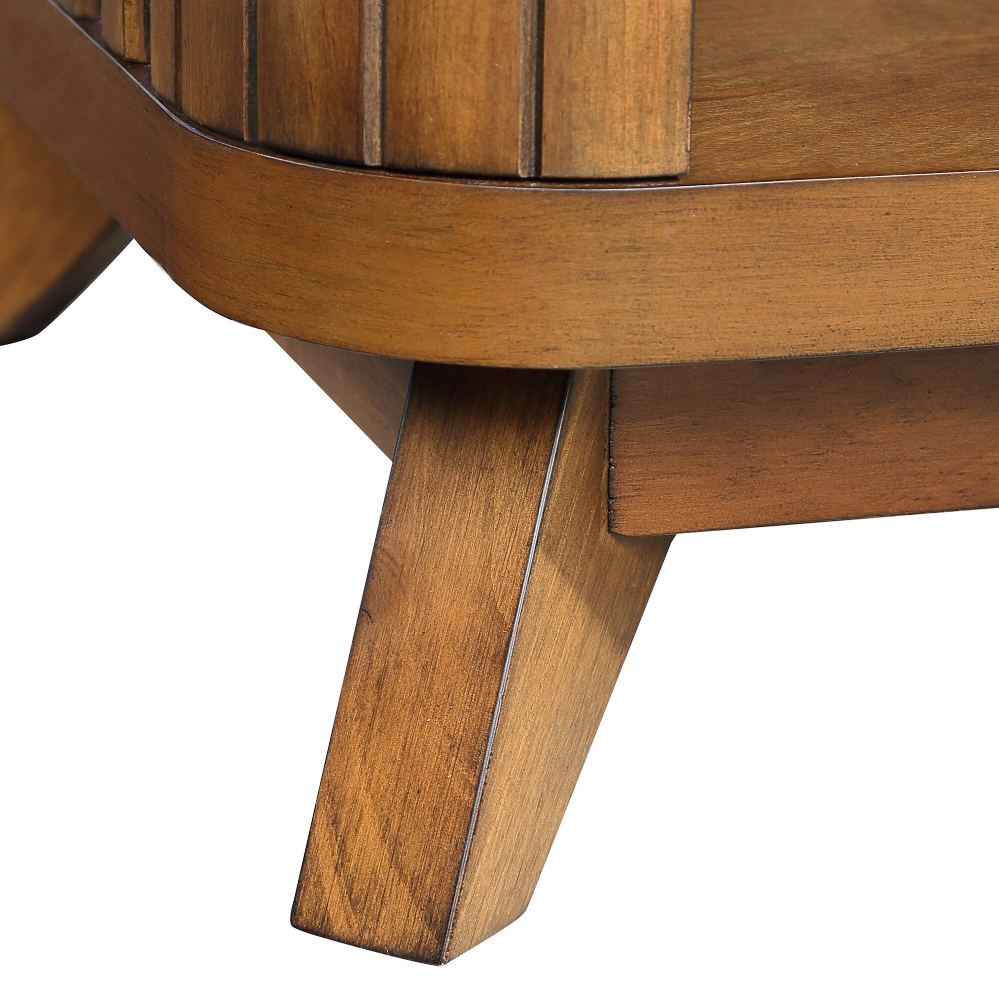 Alt View 7. GOODSILO - Rectangular Wood Coffee Table with Solid Legs and Open Storage Shelf for Living Room - Walnut.