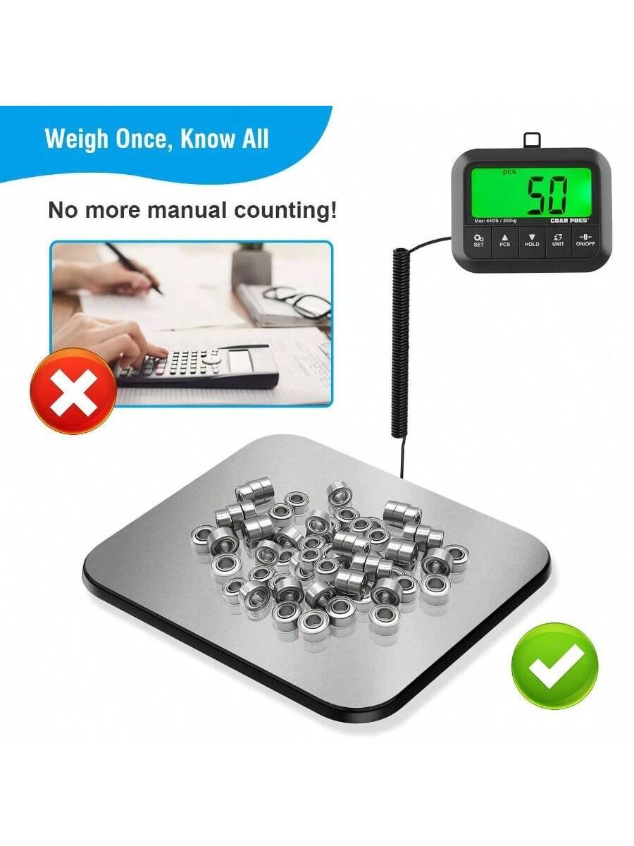 Weigh Once, Know All  
No more manual counting!  

DCs 50 MaE 200 C PRES Oo 5 -0 ST PCS HOLD LIMIT ONOFF X