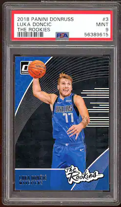 Luka Doncic Rookie Card 2018-19 Panini Donruss The Rookies #3 PSA 9