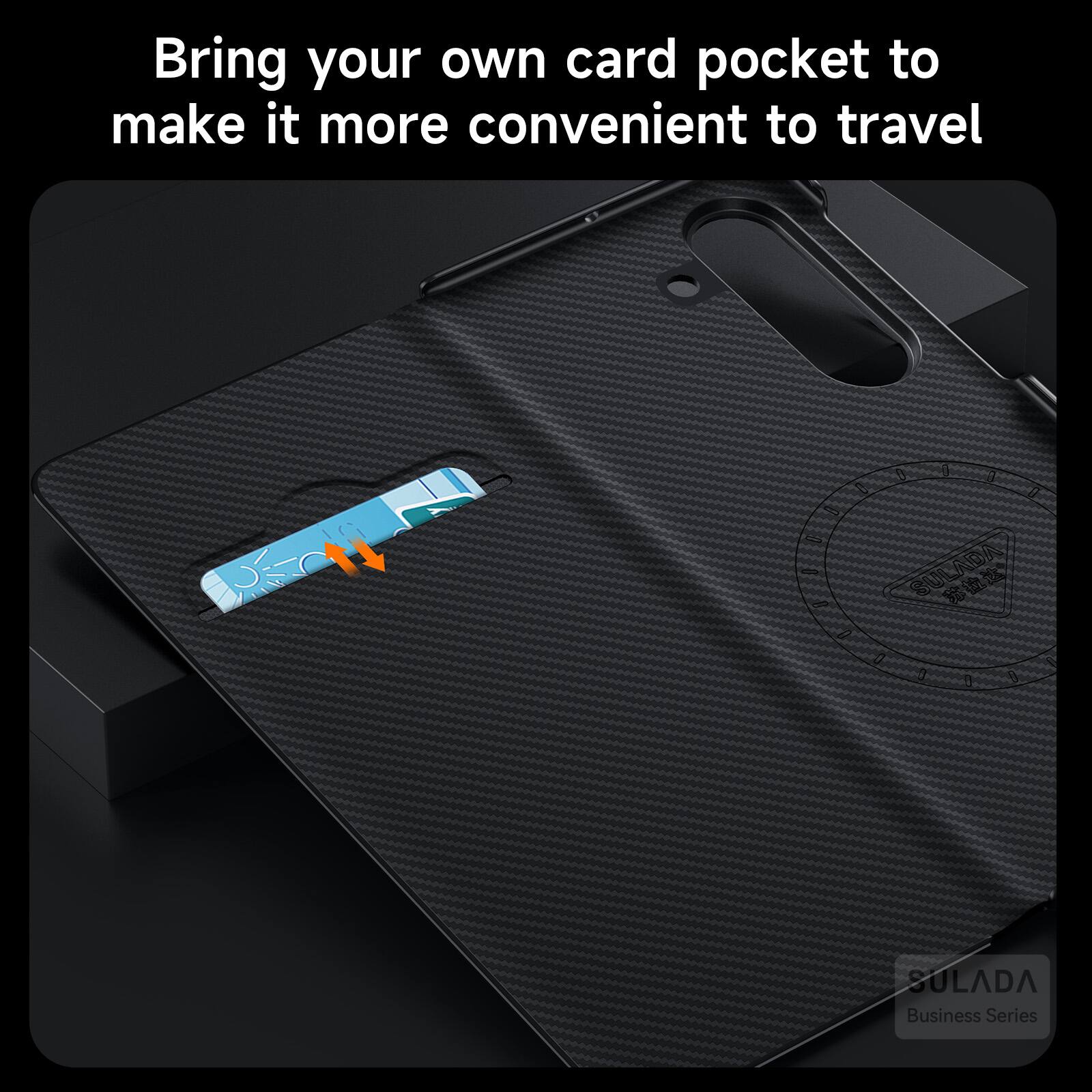 Bring your own card pocket to make it more convenient to travel

10 + 7 D 17 E SULADA de D 3 I 4 9 SULADA Business Series