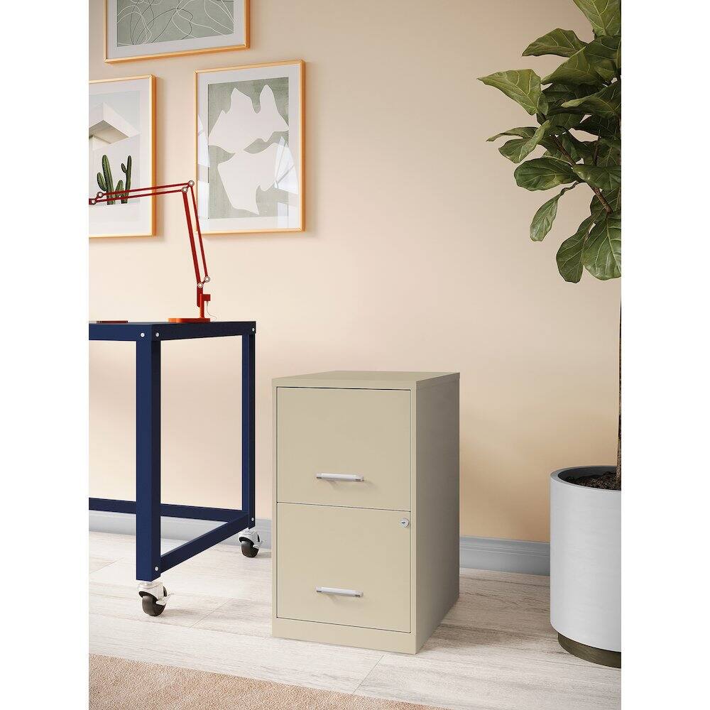 Alt View 8. Hirsh - Hirsh 20 inch Deep Mobile Pedestal File Cabinet 2 Drawer Box-File Black/Black - Black.