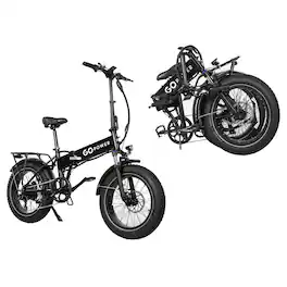 GoPowerBike - GoExpress V2 Folding Electric Bike 20mph Max Speed & 750W Motor | UL2849 Certified - Black