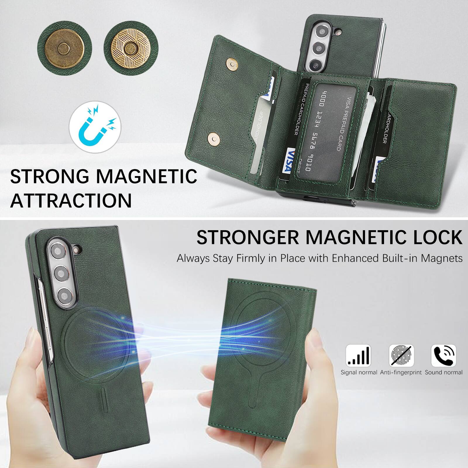 STRONG MAGNETIC ATTRACTION

STRONGER MAGNETIC LOCK
Always Stay Firmly in Place with Enhanced Built-in Magnets

Signal normal
Anti-fingerprint
Sound normal
