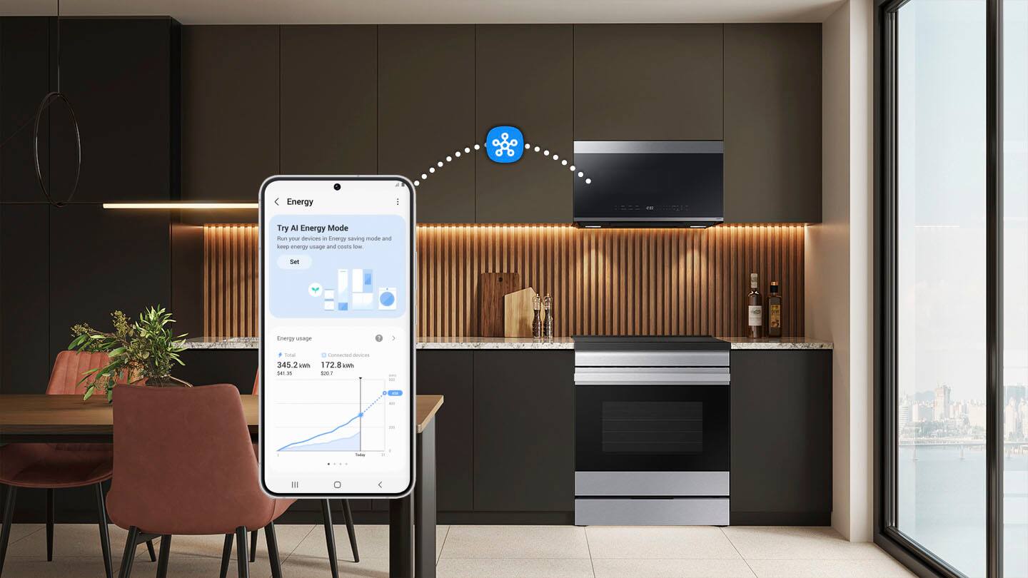 Energy Try Al Energy Mode Run Pour devices an Energy saving mode and keep energy usage and costs low. Set Energy usage to 345.2 kWh, 541.36 connected devices, and 172.8 #Wh.