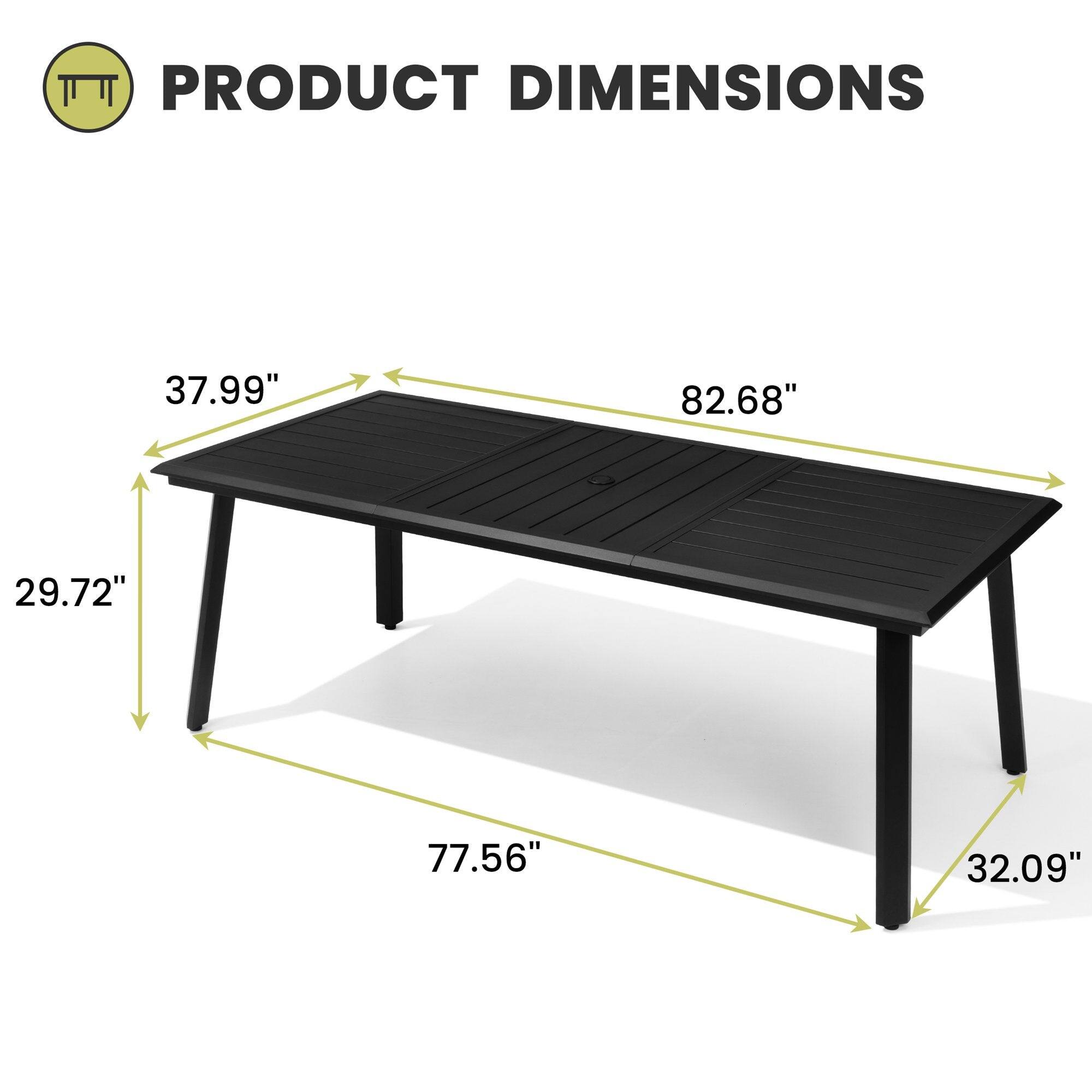 PRODUCT DIMENSIONS

- Length: 82.68"
- Width: 37.99"
- Height: 32.09"
- Depth: 29.72"
- Diagonal: 77.56"