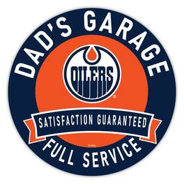 Fan Creations - Edmonton Oilers 16" Dad's Garage Wood Sign - Multicolor