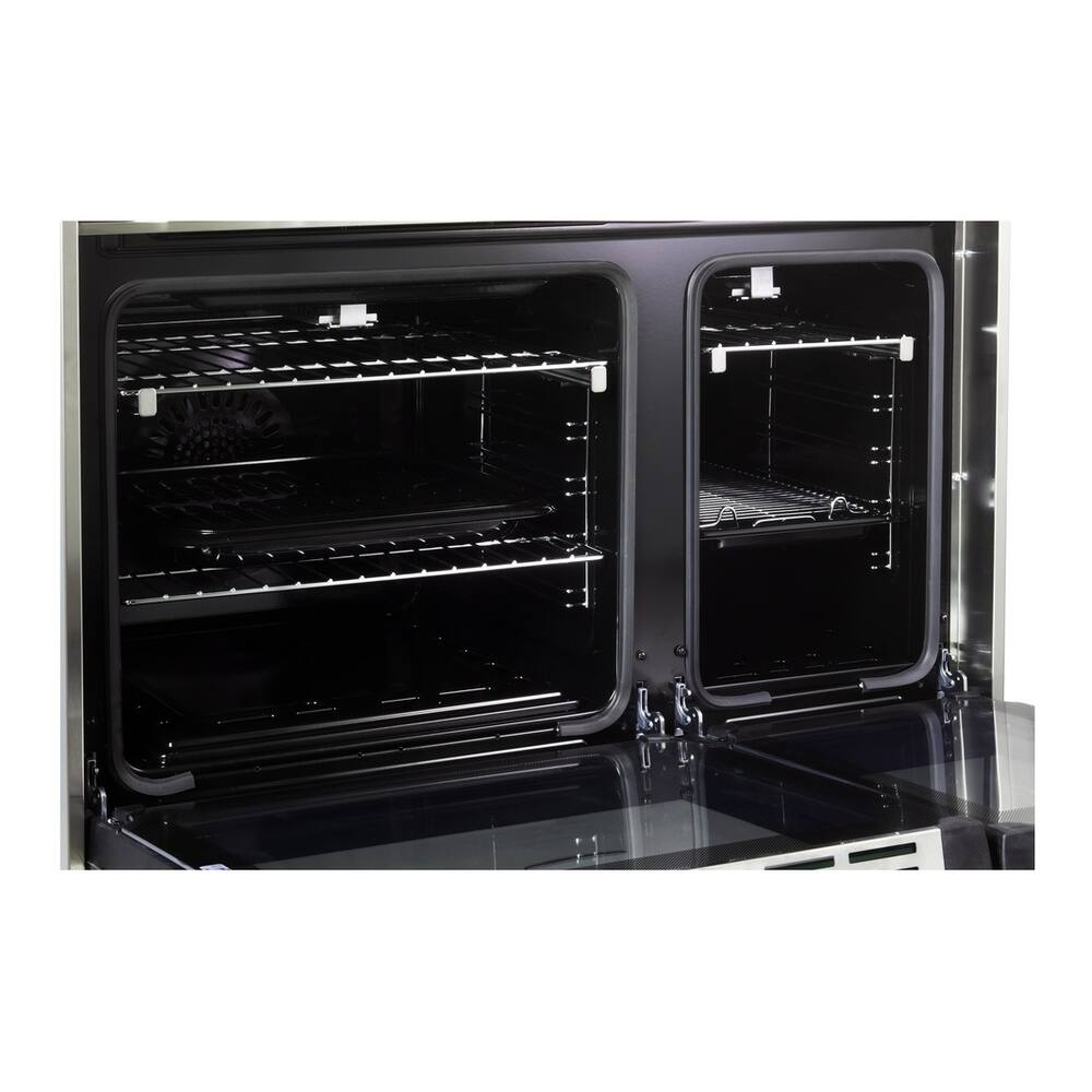 Alt View 8. Verona - Verona Ultima Series 36 in. Double Oven Gas Range with 5 Sealed Burners (Stainless Steel) - Stainless Steel.