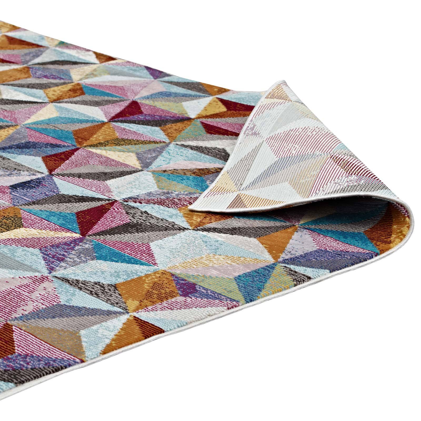 Alt View 3. Modway - Arisa Geometric Hexagon Mosaic Area Rug - Multicolored.