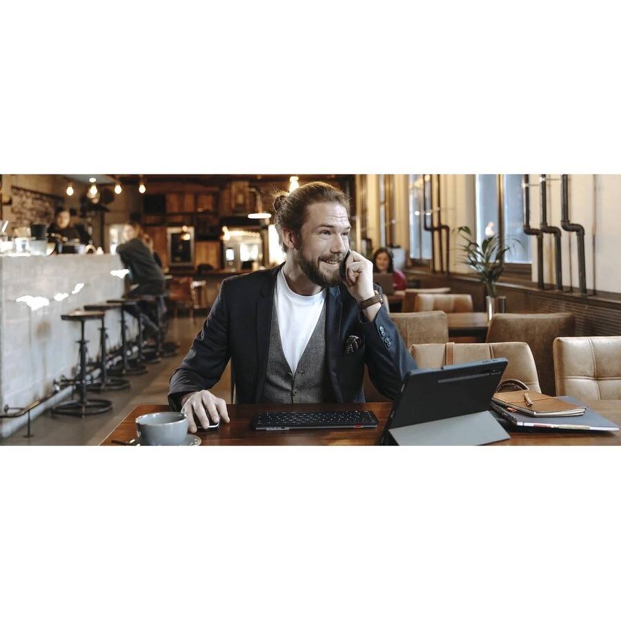 Alt View 1. CHERRY - CHERRY KW 9200 MINI Keyboard - Wired/Wireless Connectivity - Bluetooth/RF - 5 - 2.40 GHz - USB Type C Interface - Black.