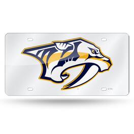 Rico Industries - Nashville Predators NHL Mirrored Laser Cut License Plate Laser Tag - Multi
