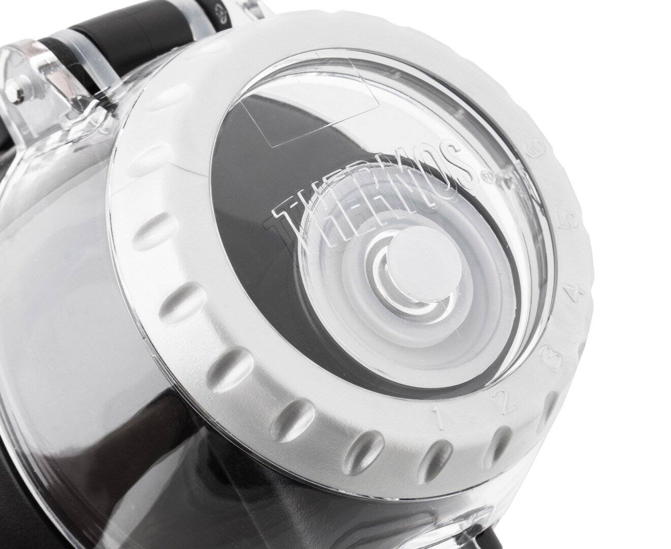 Alt View 2. Thermos - Thermos 24 oz. Tritan Flip-Cap Water Bottle with Rotating Meter - Smoke - Gray.