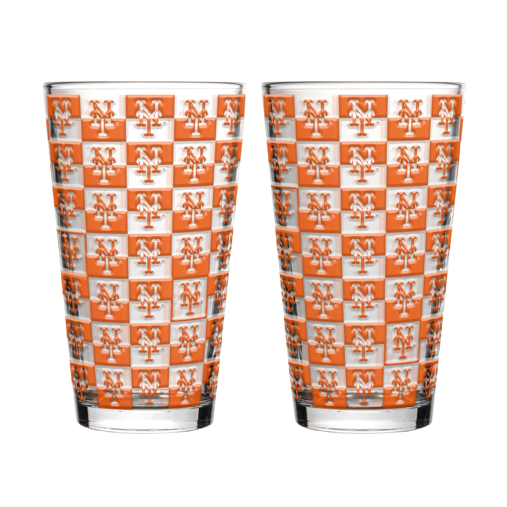 Logo Brands - Two-Pack Gridiron Stained 16oz. Pint Glass Set - Multicolor