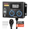 VEVOR® WARNING: Before charging, ensure the charging current is limited to below 24A via the vehicle control screen
CIRCUIT BREAKER
ON
OFF
DRYER
EV
Intertek 3125212
NEC SAFE CHARGING MAXIMUM: 240VAC 24A
24AMP Splitter Adapter
C EAD US NEMA 14-30P CASSON Intertek 14-30Rx2 3125212