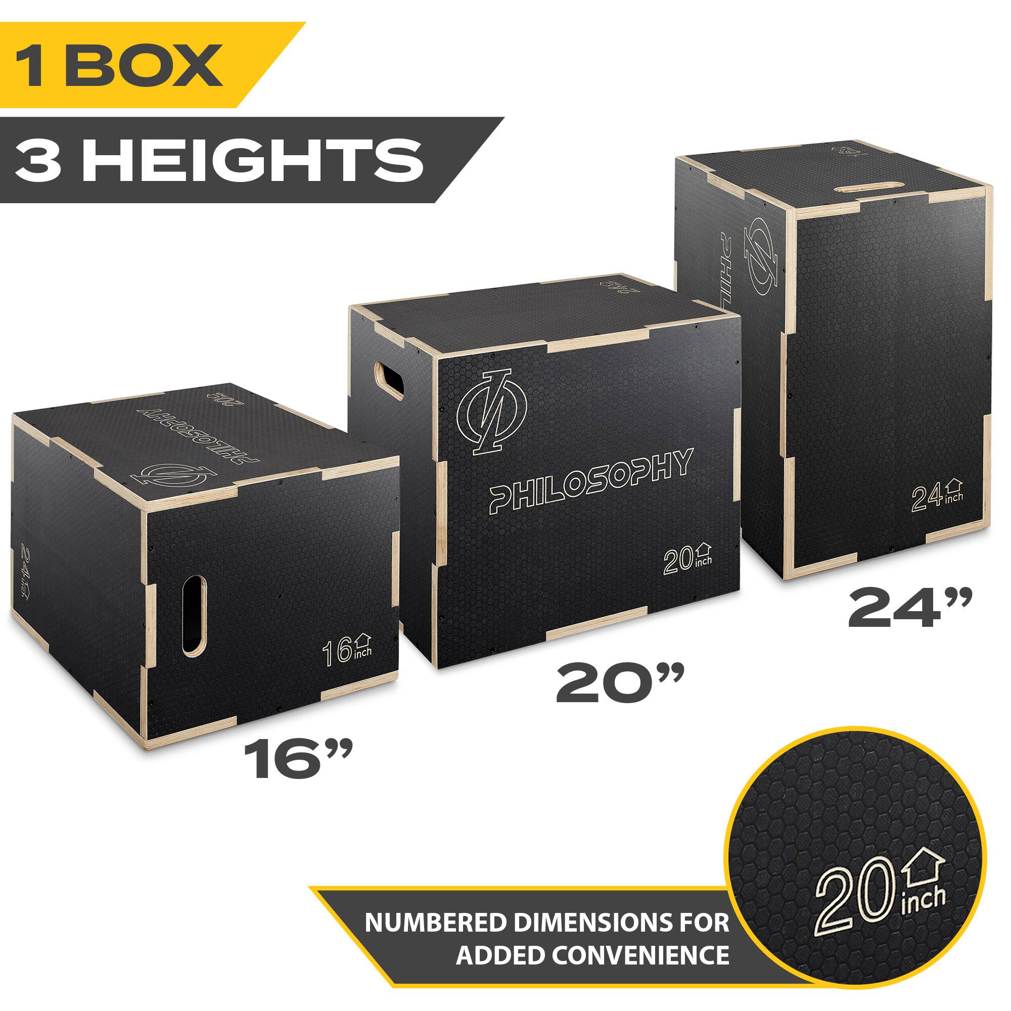 1 BOX  
3 HEIGHTS  
PHILOSOPHY  
16"  
20"  
24"  
NUMBERED DIMENSIONS FOR ADDED CONVENIENCE