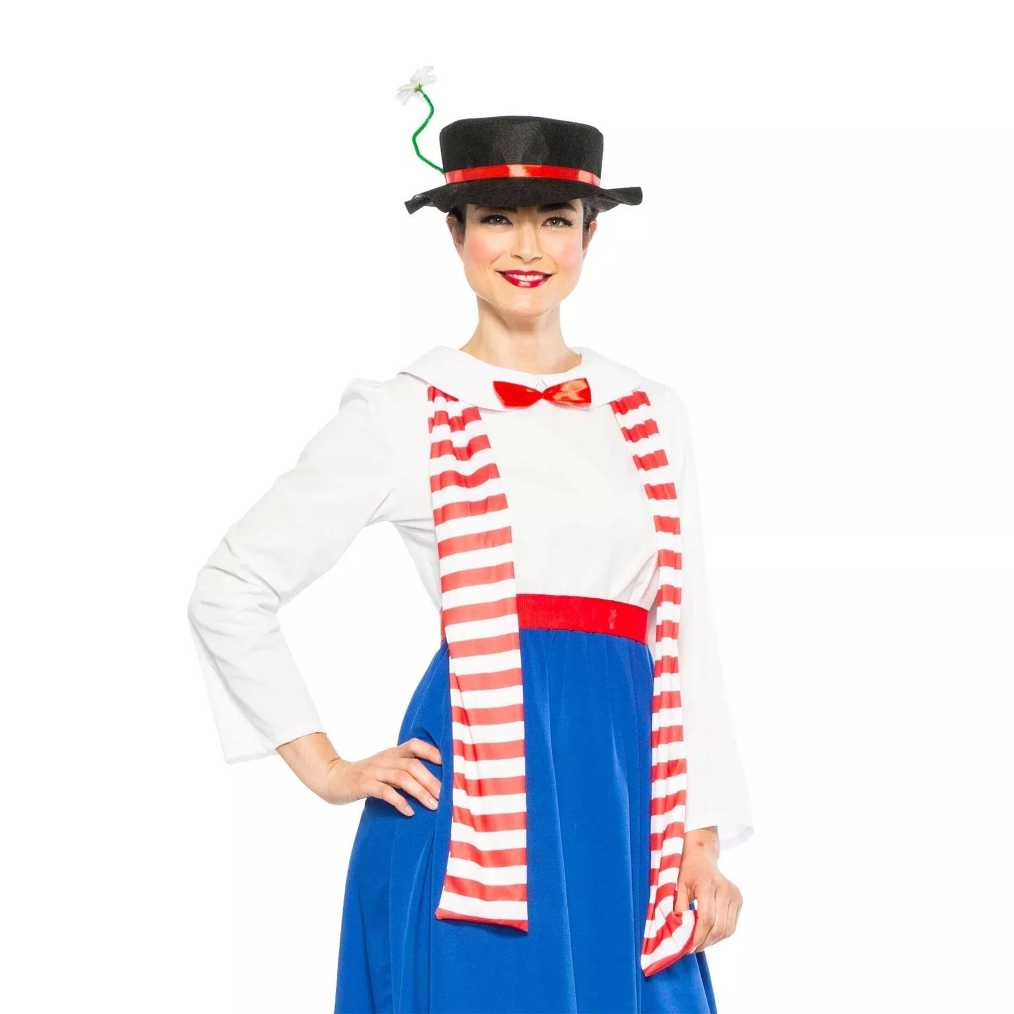 Alt View 1. Seeing Red - English Nanny Poppins Adult Costume - X-Small - Blue.