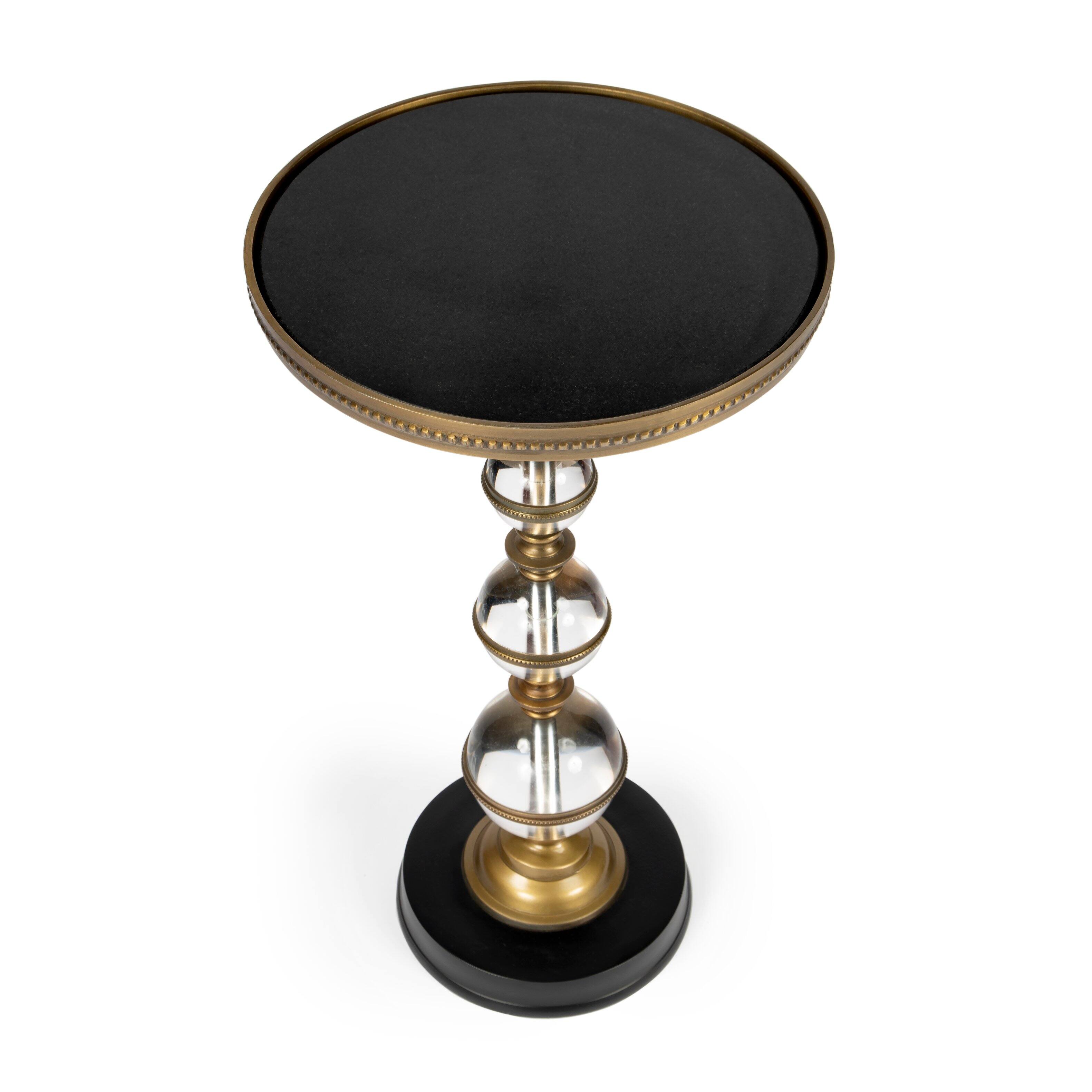 Butler Specialty Forella 12 in. W Round Granite, Acrylic and Iron ...