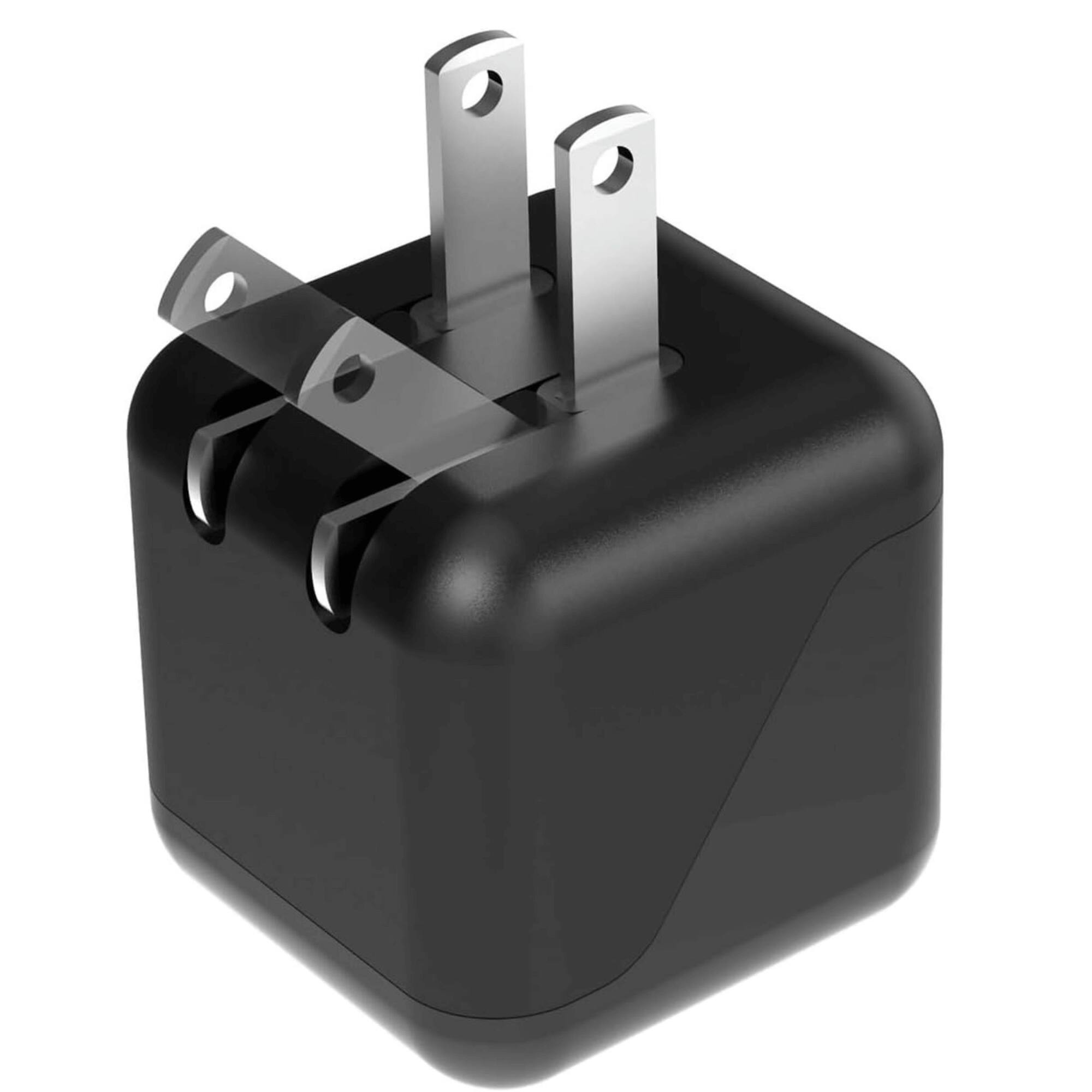 Alt View 1. Xyst - 2.4-Amp Dual USB Foldable Wall Charger - Black.