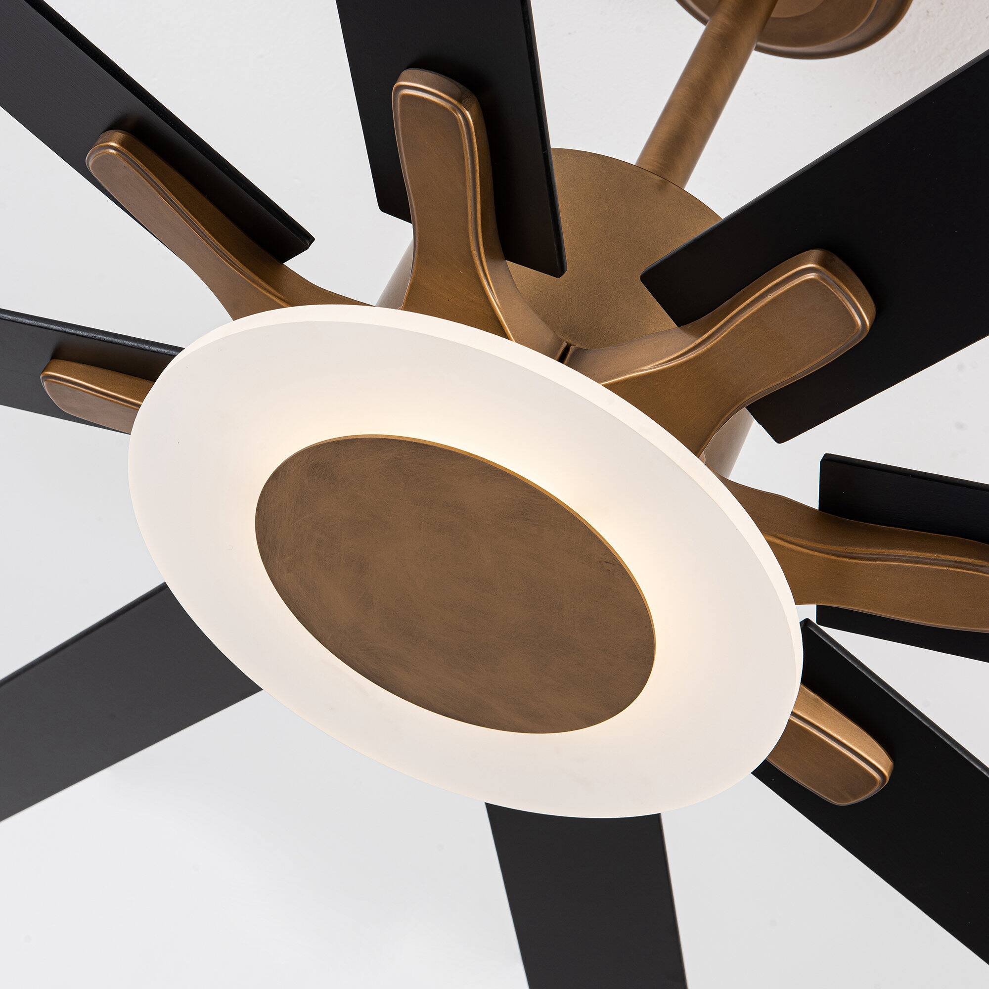 Alt View 10. Parrot Uncle - 65" Indoor Ceiling Fan with Remote and Reversible DC Motor - Antique Gold.