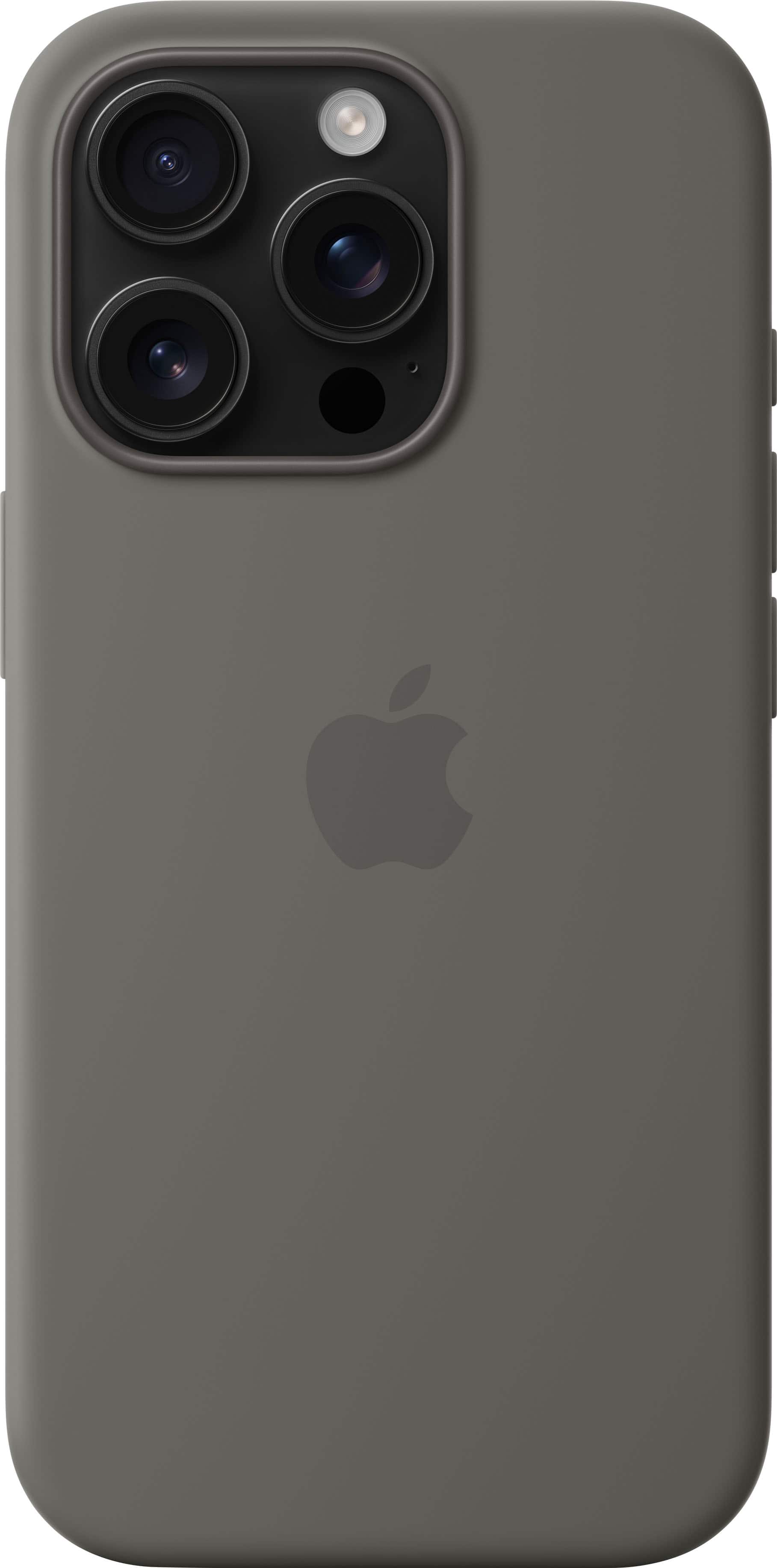 Alt View 13. Apple - iPhone 16 Pro Silicone Case with MagSafe - Stone Gray.
