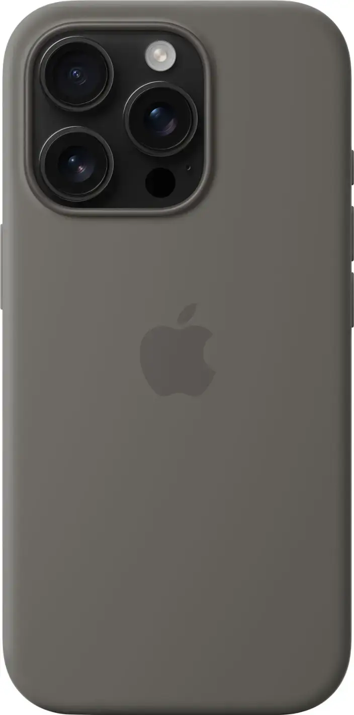 Apple iPhone 16 Pro Silicone Case with MagSafe Stone Gray