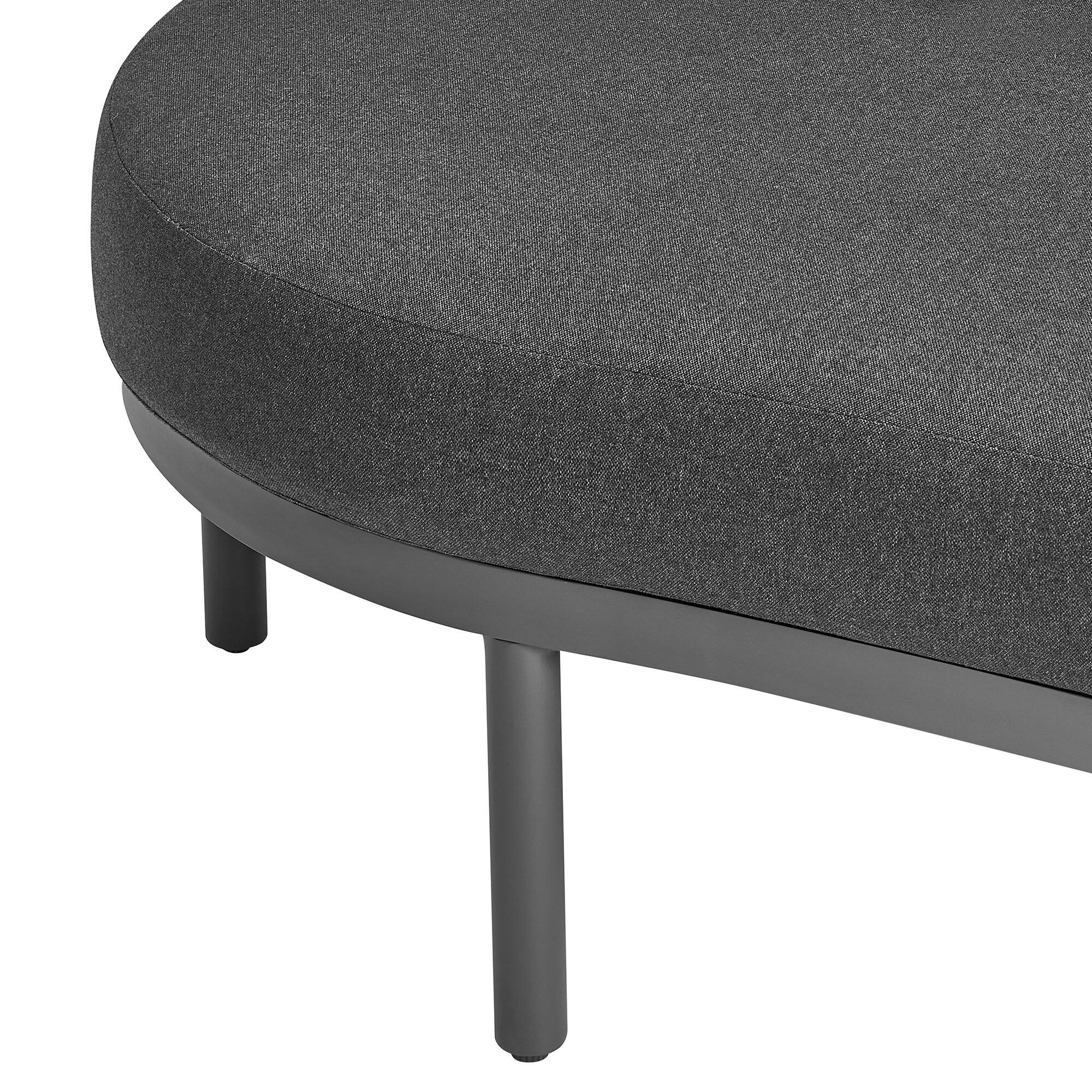 Alt View 5. Modway - Porta Left-Arm Facing Outdoor Aluminum Modular Piece by Modway - Charcoal Anthracite.