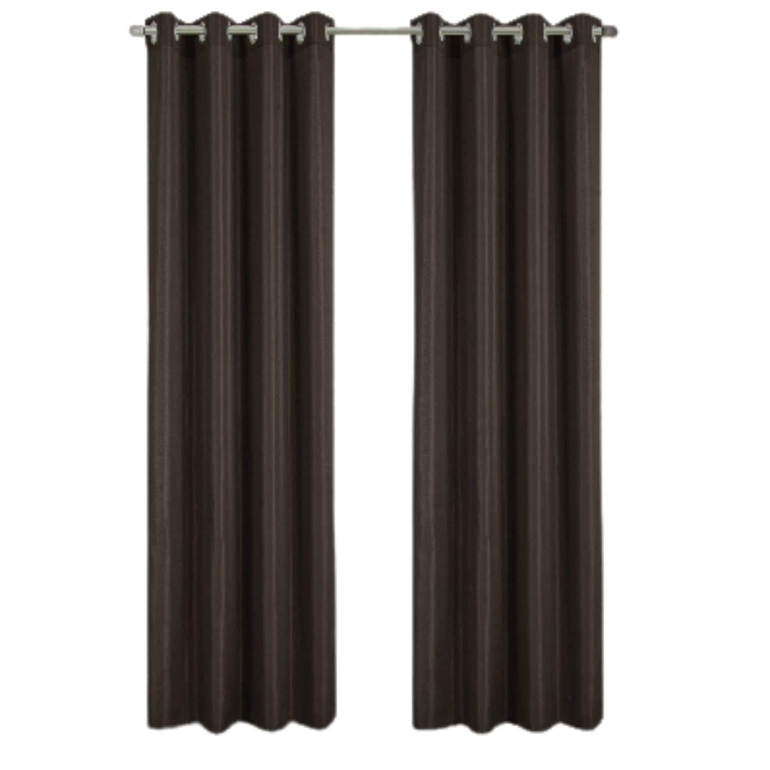 Photos - Other Decoration Rich Toys RT Designers Collection - RT Designer Collection Gibson Luxurious Decorative Grommet Curtain Panel 54" x 90" - Chocolate PNG 